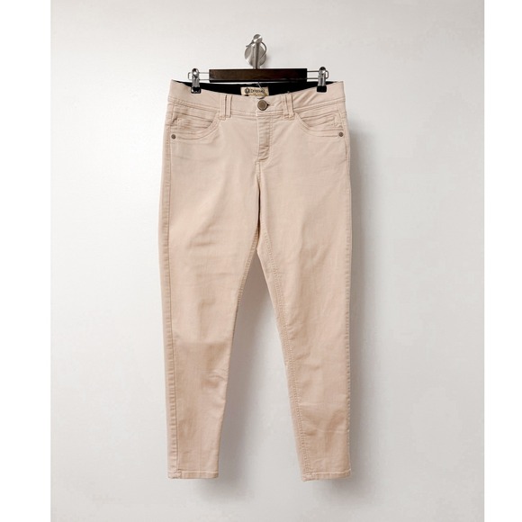Democracy Pants - Democracy Ab Technology Womens Skinny Pants Pink Sand Size 8 Stretch Twill Slim